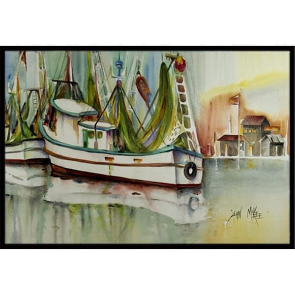 Carolines Treasures Ocean Springs Shrimper Indoor and Outdoor Mat- 18 x 27 in. JMK1068MAT - main